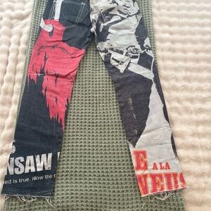 MNML Multicolor Graphic Bootcut Jeans